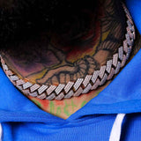 3 Row Diamond Cuban Chain 18mm