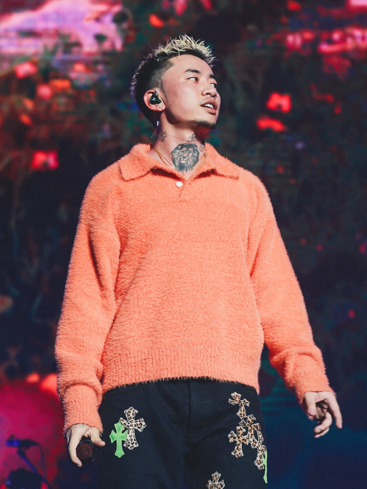 DONCARE(AFGK) "Faux fur long sleeve sweater"