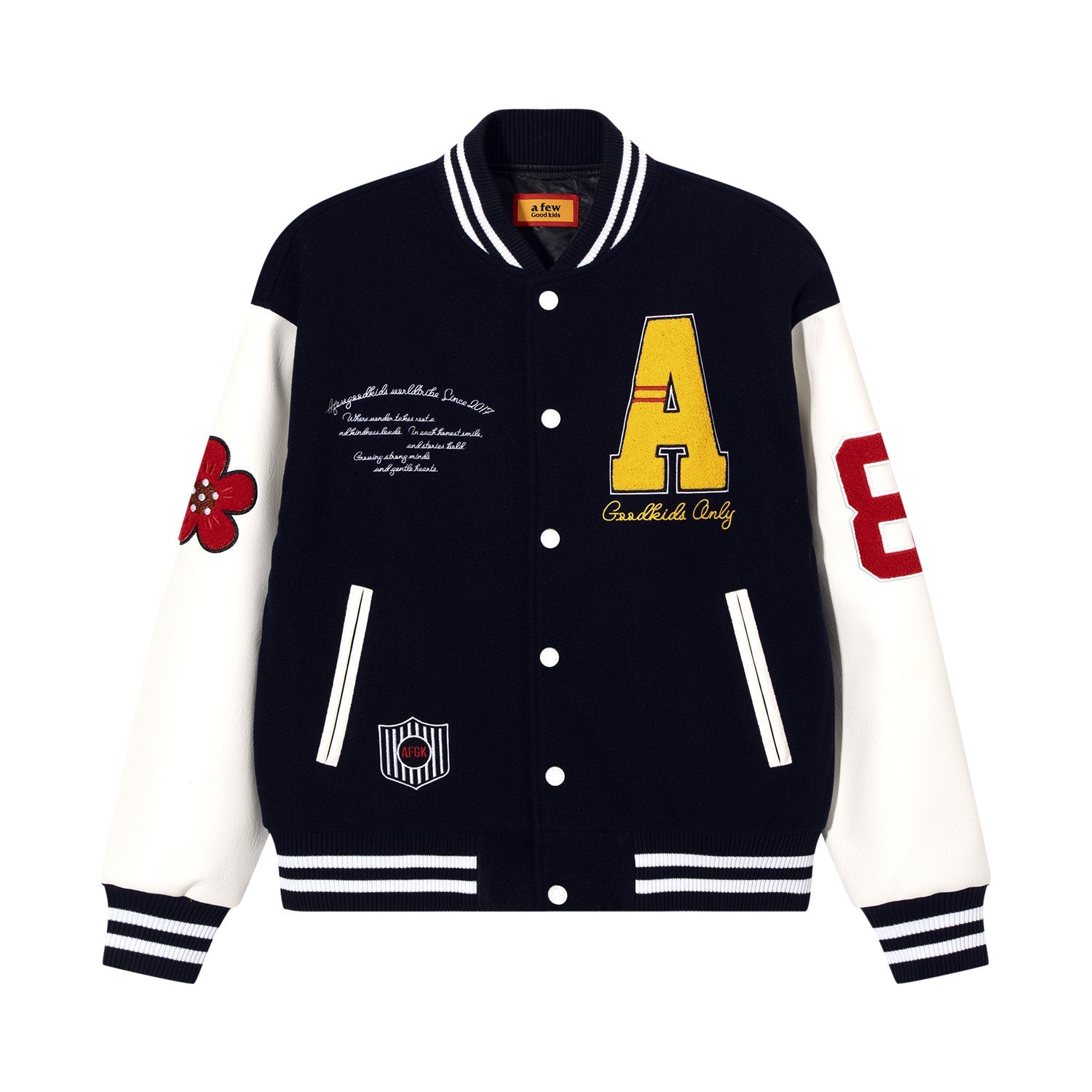 DONCARE(AFGK) "Logo badge varsity jacket"