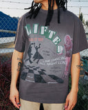 Lines Graphic Tee (Washed Black)