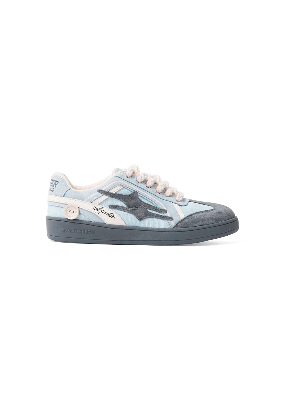 Retro Training Sneaker-Grey Blue