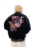DONCARE(AFGK) "Velvet loong logo jacket"
