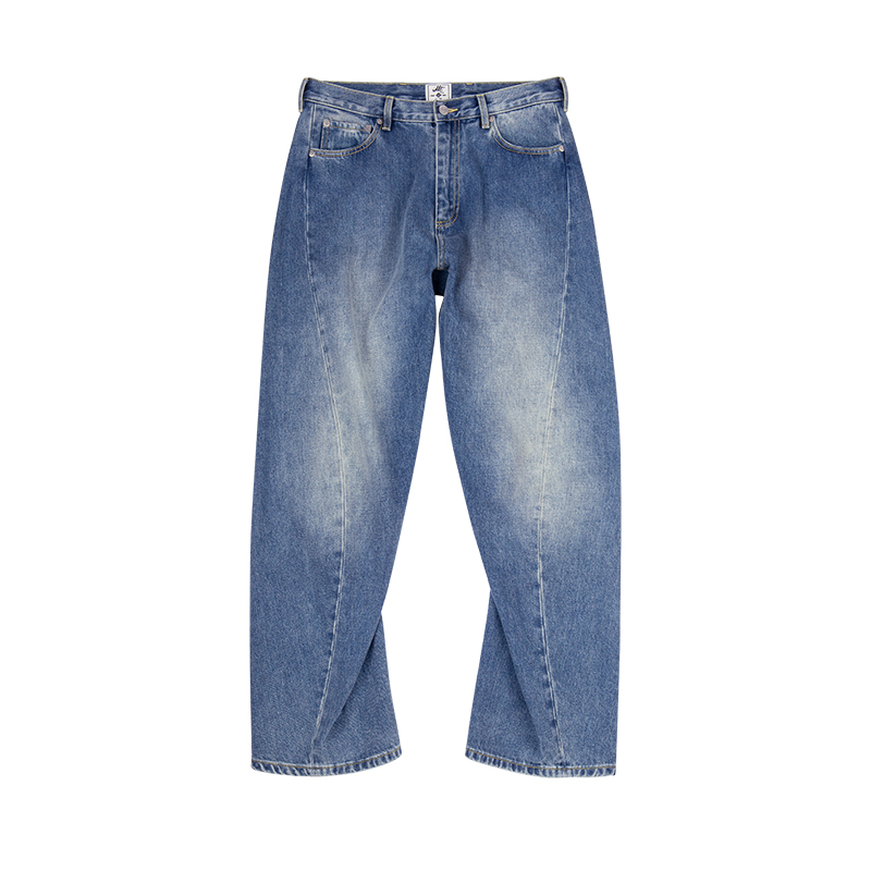 Washed Blade Cut Jeans