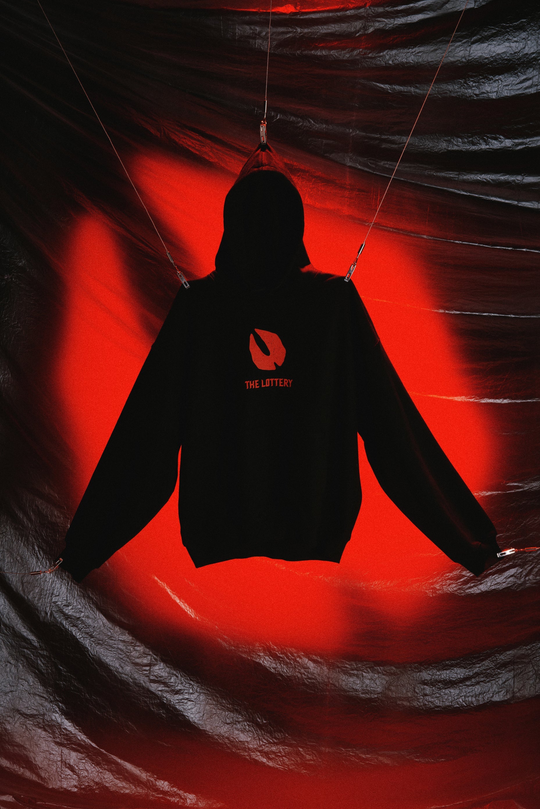 DONCARE(AFGK) "Footprint logo boxy hoodie"