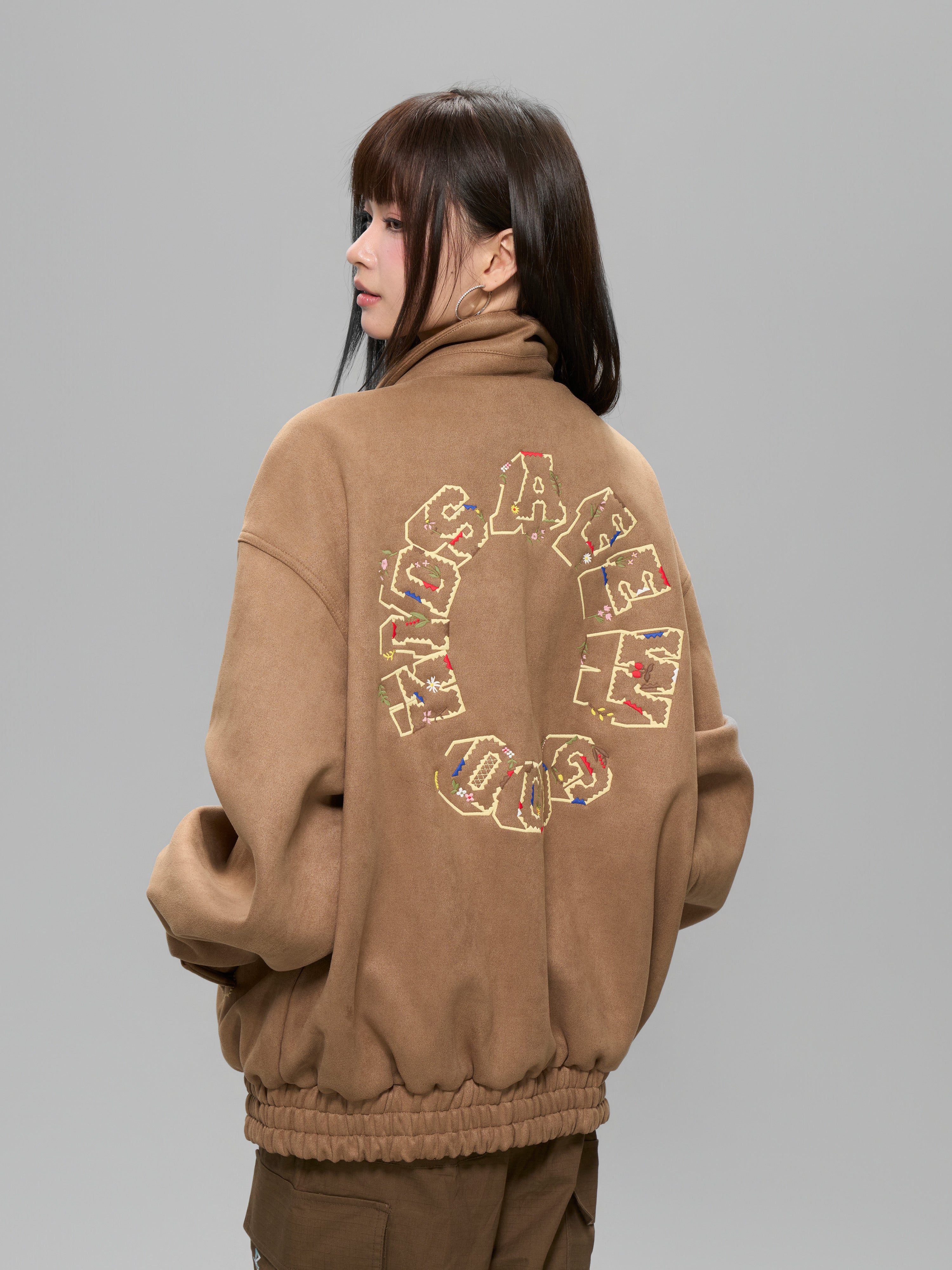 DONCARE(AFGK) "Ethnic Style logo suede jacket"