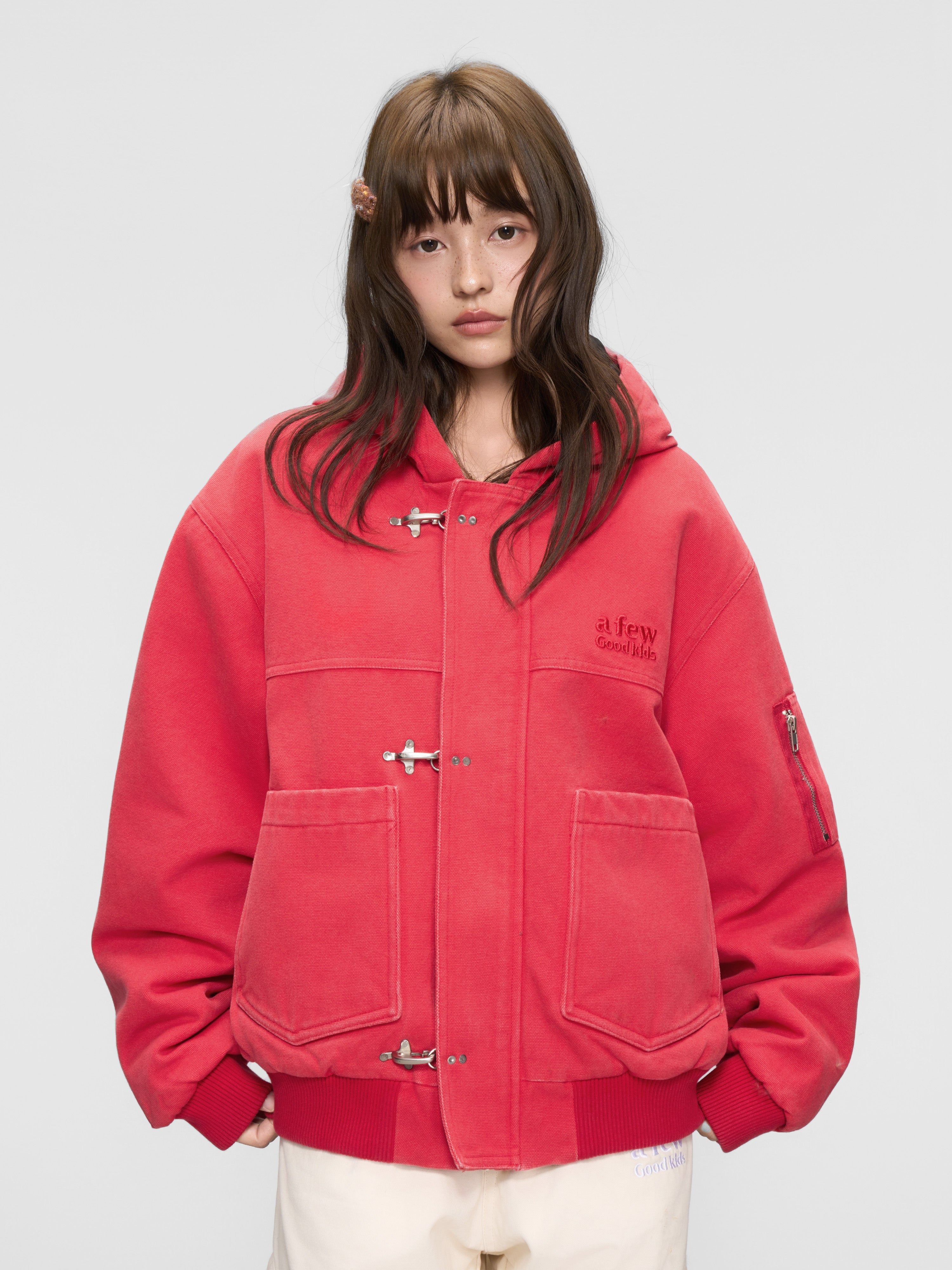 DONCARE(AFGK) "Canvas clasp hooded jacket"