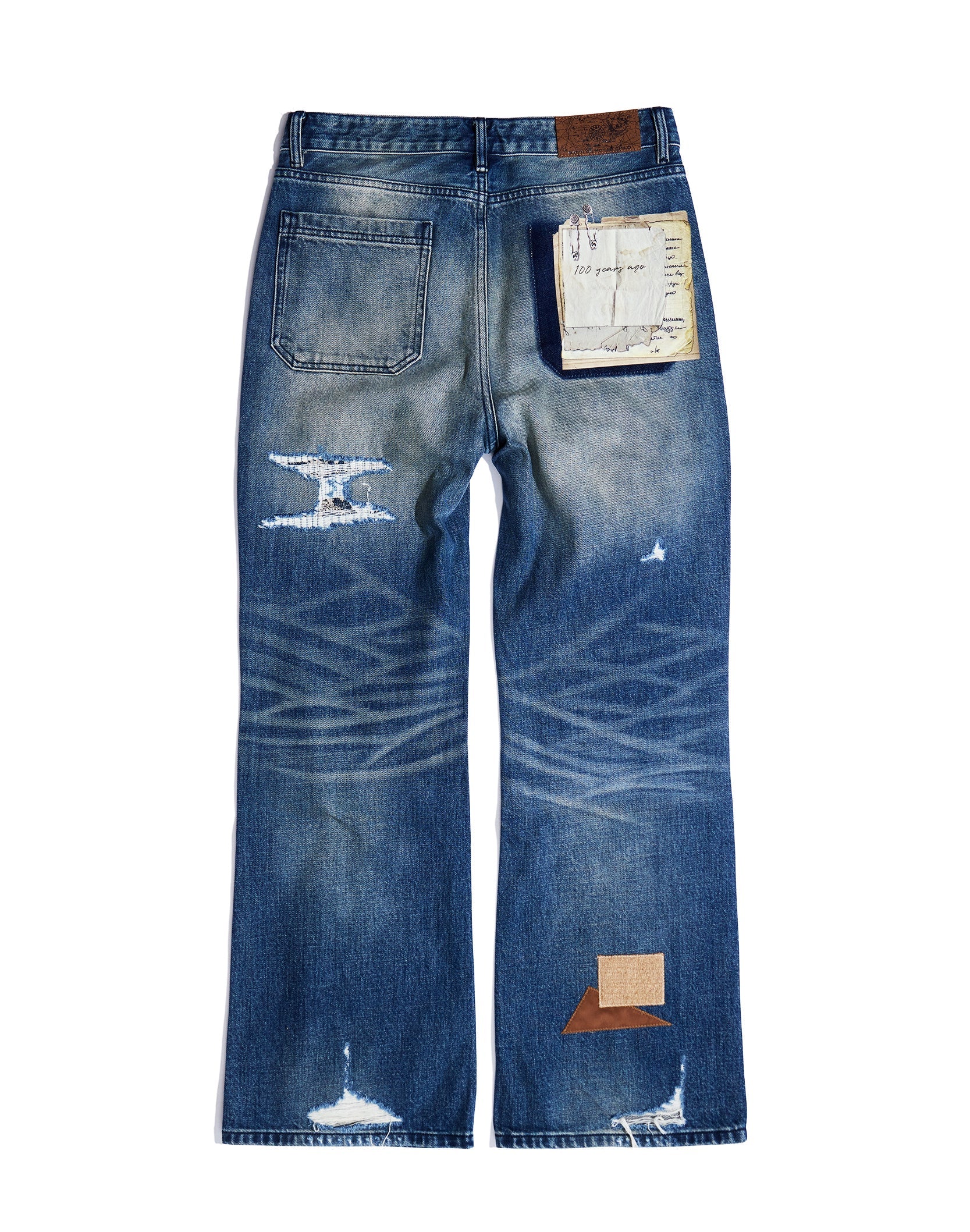 Patchwork Fade Denim Pants