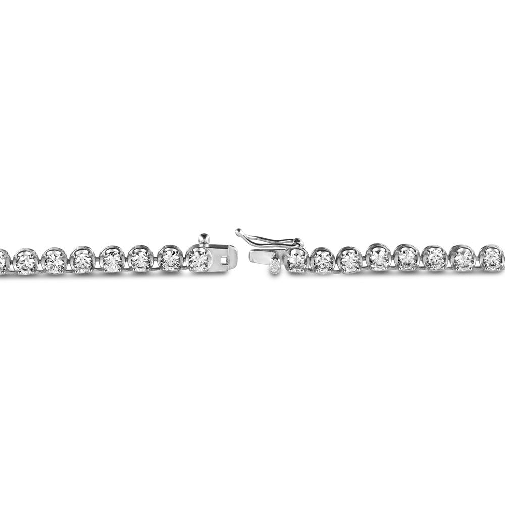 Diamond Buttercup Tennis Chain White Gold 4mm