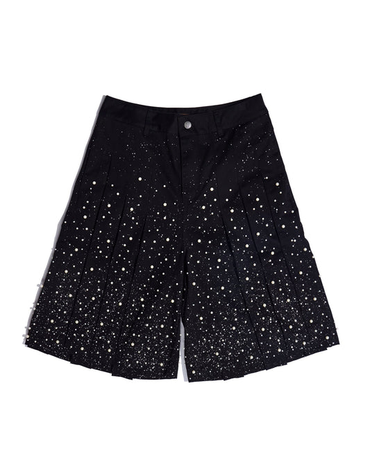 PEARL PLEATED WIDE SHORTS