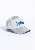 Detroit Souvenir Hat (Silver Satin)