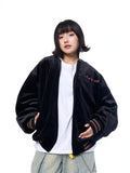 DONCARE(AFGK) "Velvet loong logo jacket"