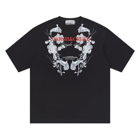 Symmetrical Floral Print Tee