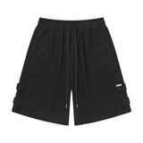 Functional Cargo Drawstring Shorts