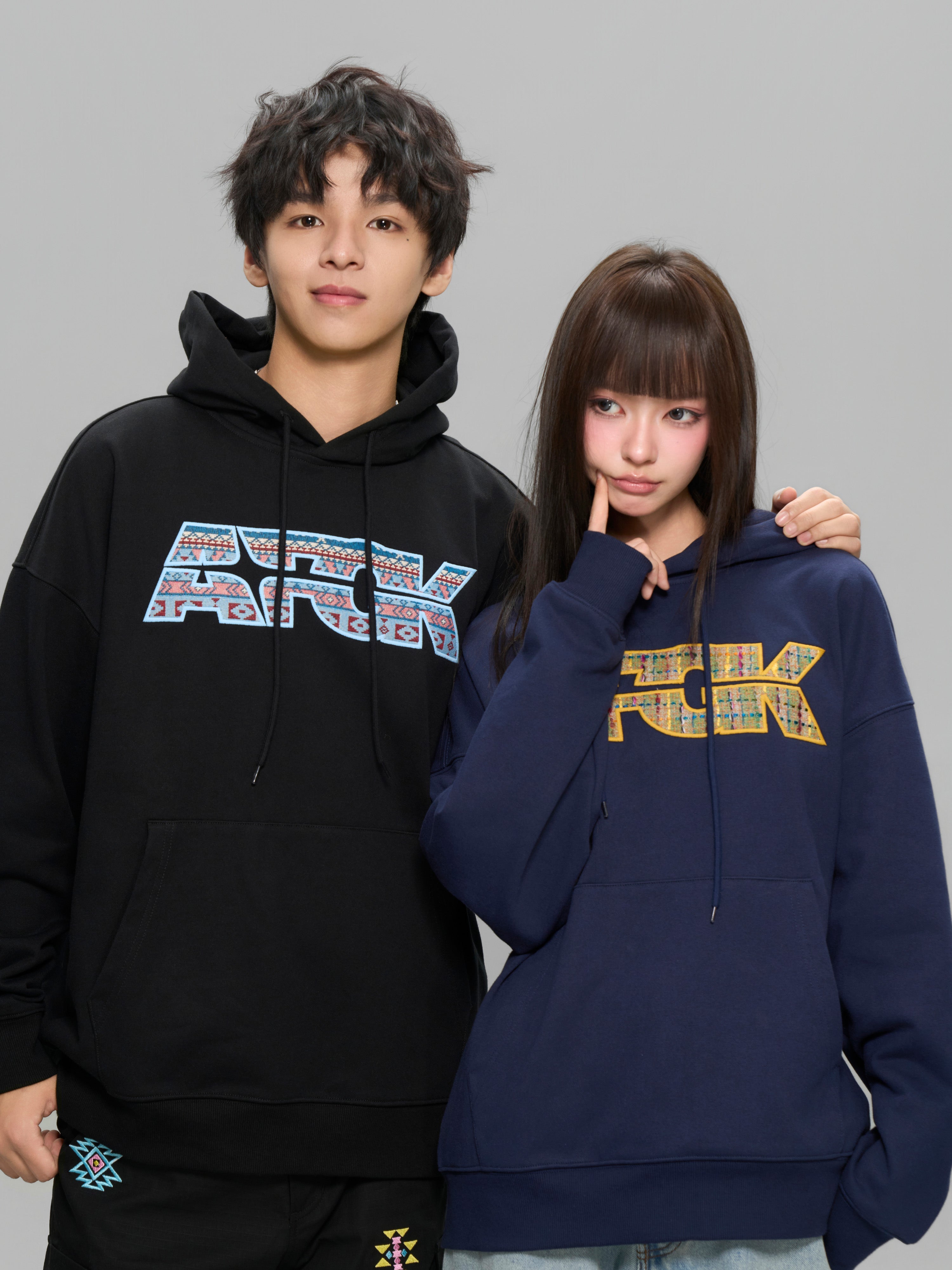 DONCARE(AFGK) "Ethnic Style logo hoodie"