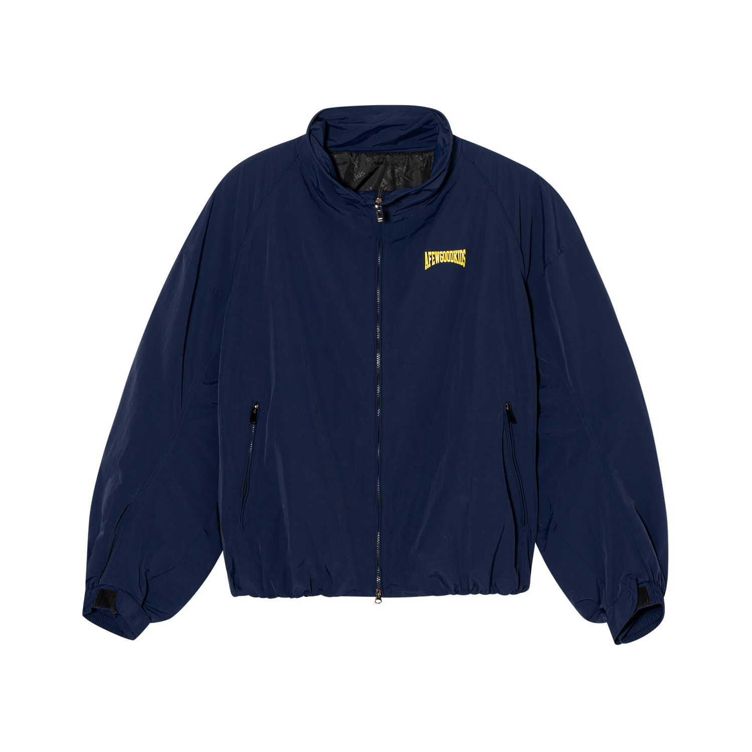 Nylon hign neck coach jacket