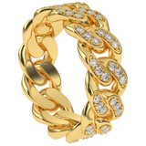 Diamond Cuban Link Ring 6mm