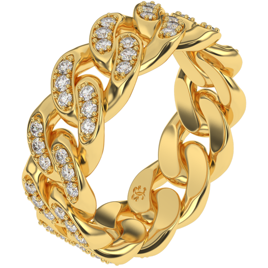 Diamond Cuban Link Ring 6mm