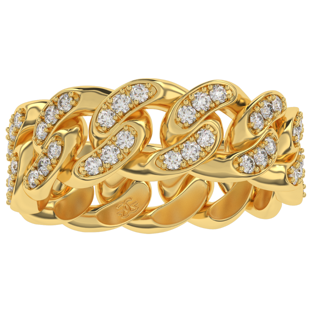Diamond Cuban Link Ring 6mm