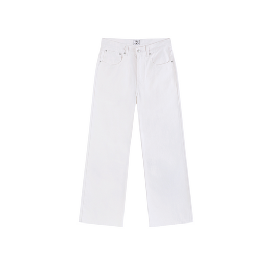 White Flare Washed Jeans