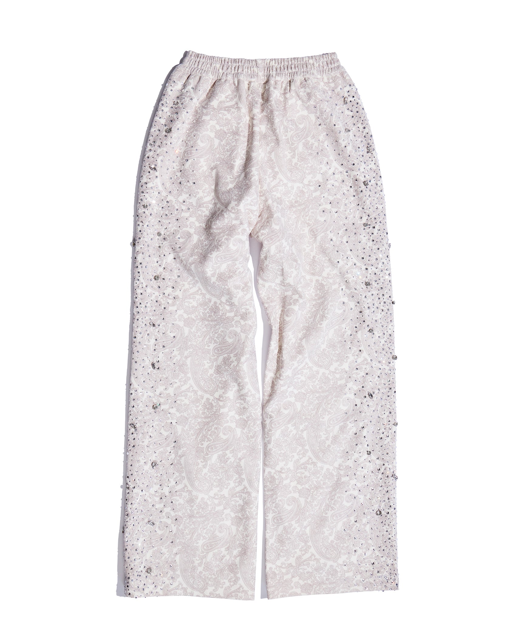 Cashew Blossom Pearl Sweatpants-WHT