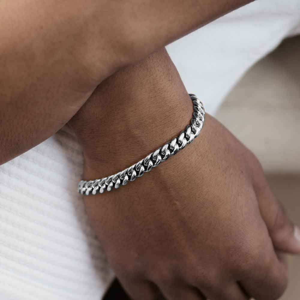 Silver Cuban Link Bracelet