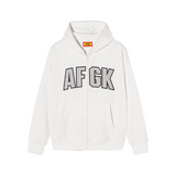 DONCARE(AFGK) "Pearl logo zip hoodie"