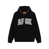 DONCARE(AFGK) "Pearl logo zip hoodie"