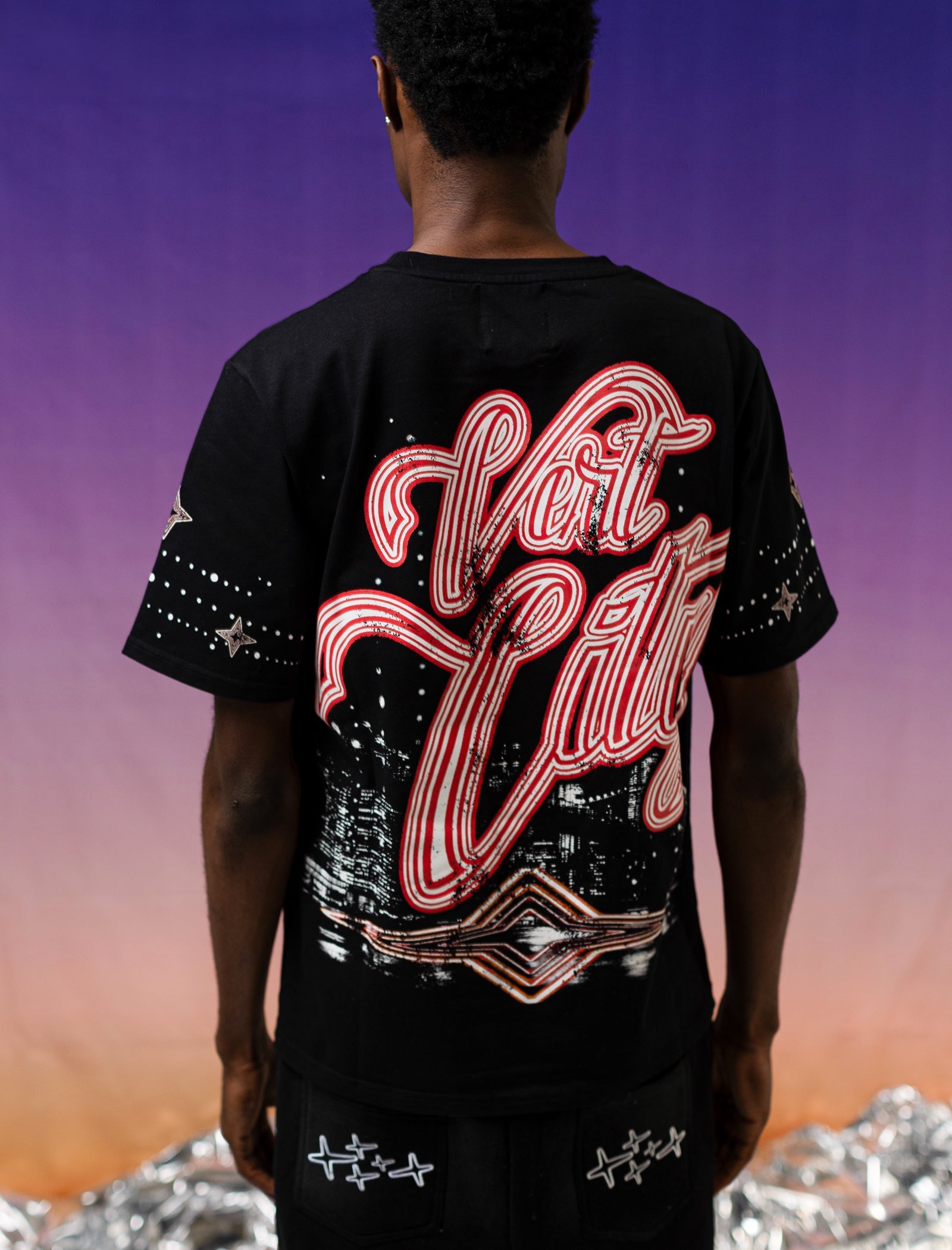 BLACK VERT CITY SHIRT