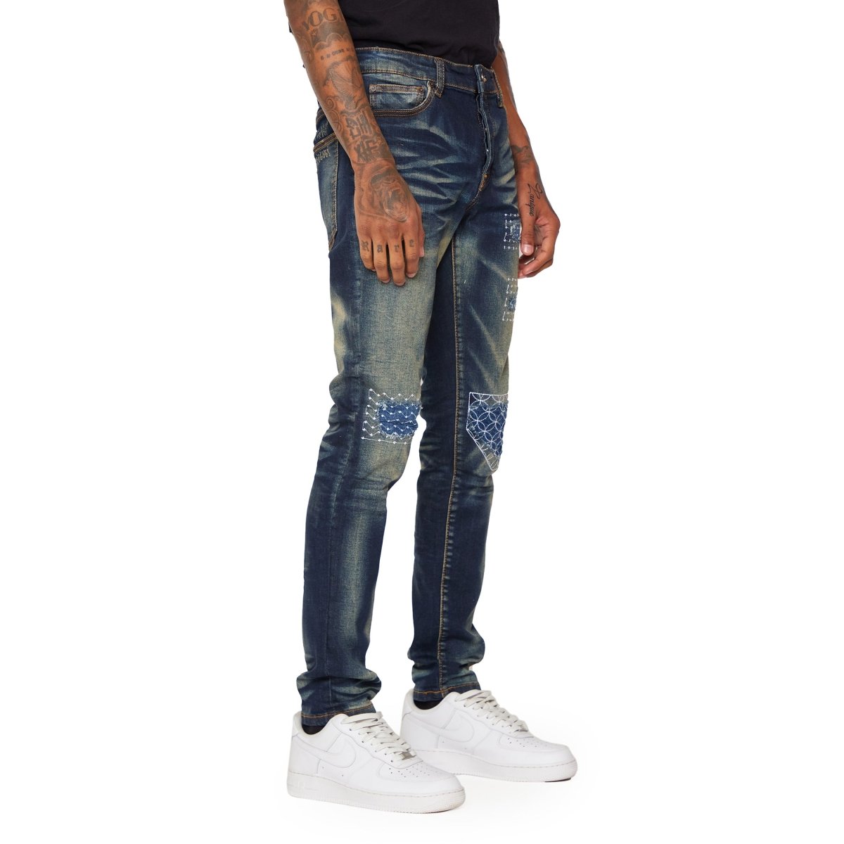 “7TH AVE” JEANS BLU SPORCO