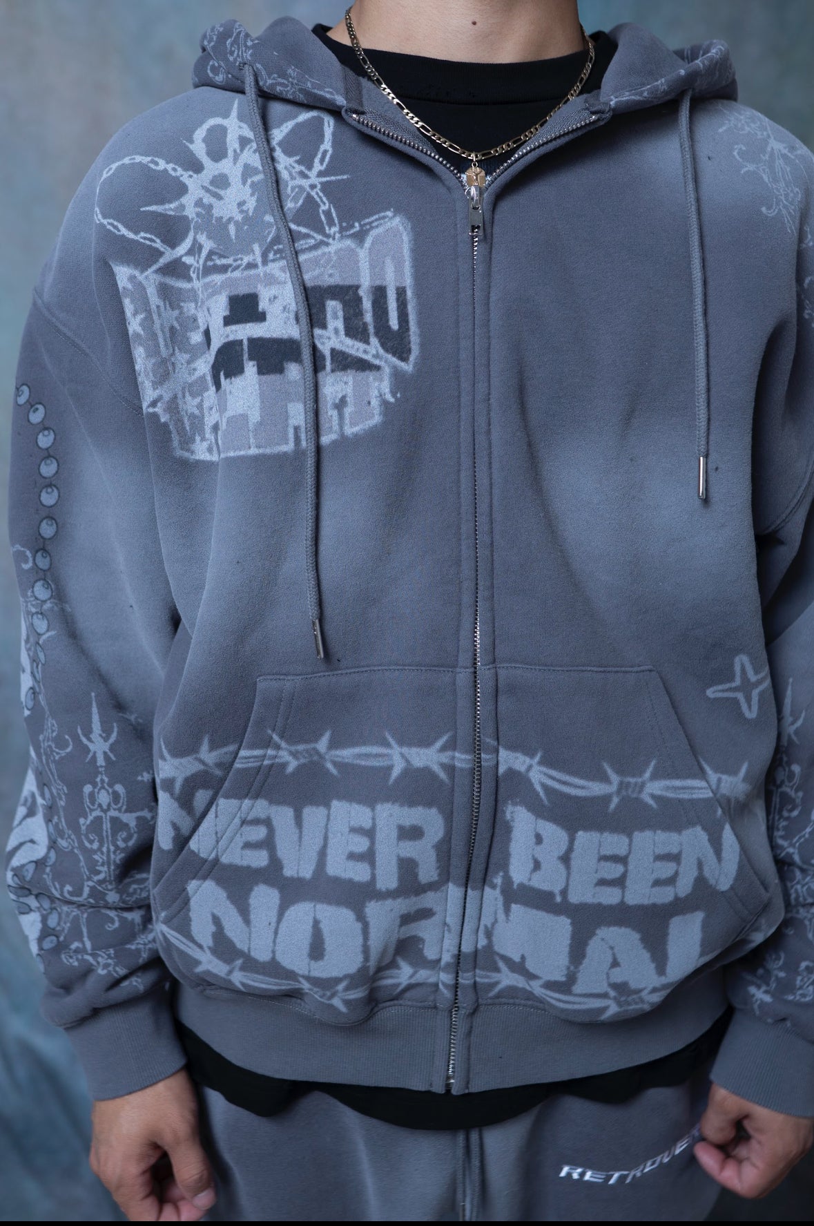 DESTROYER MATCHING ZIP-UP GREY