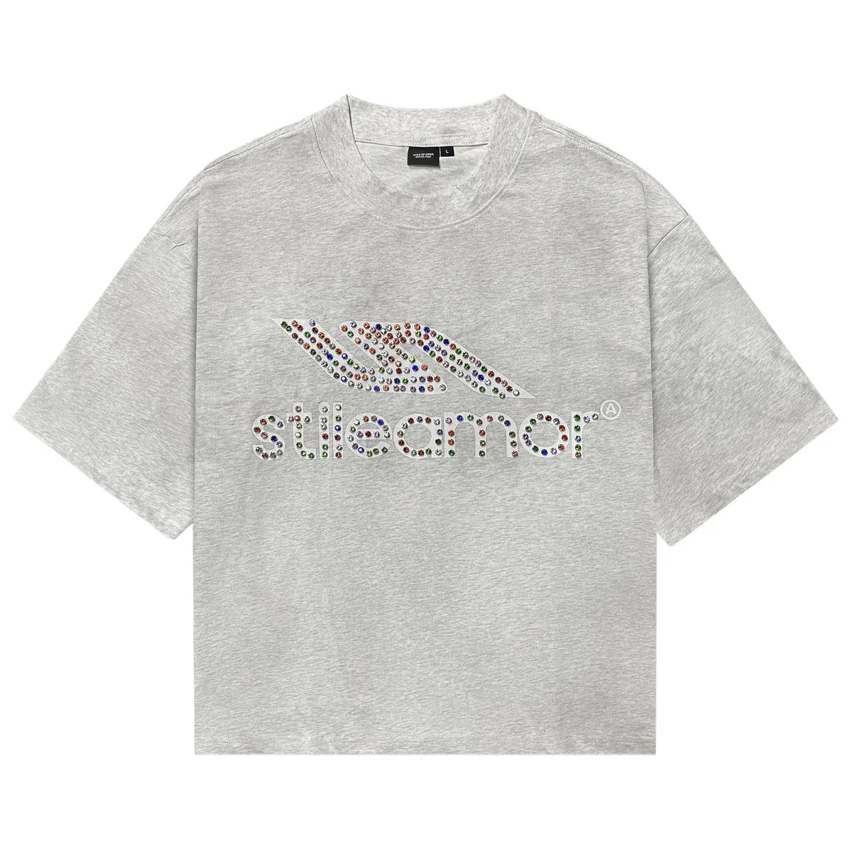 GREY COLORÁTO RHINESTONE TEE