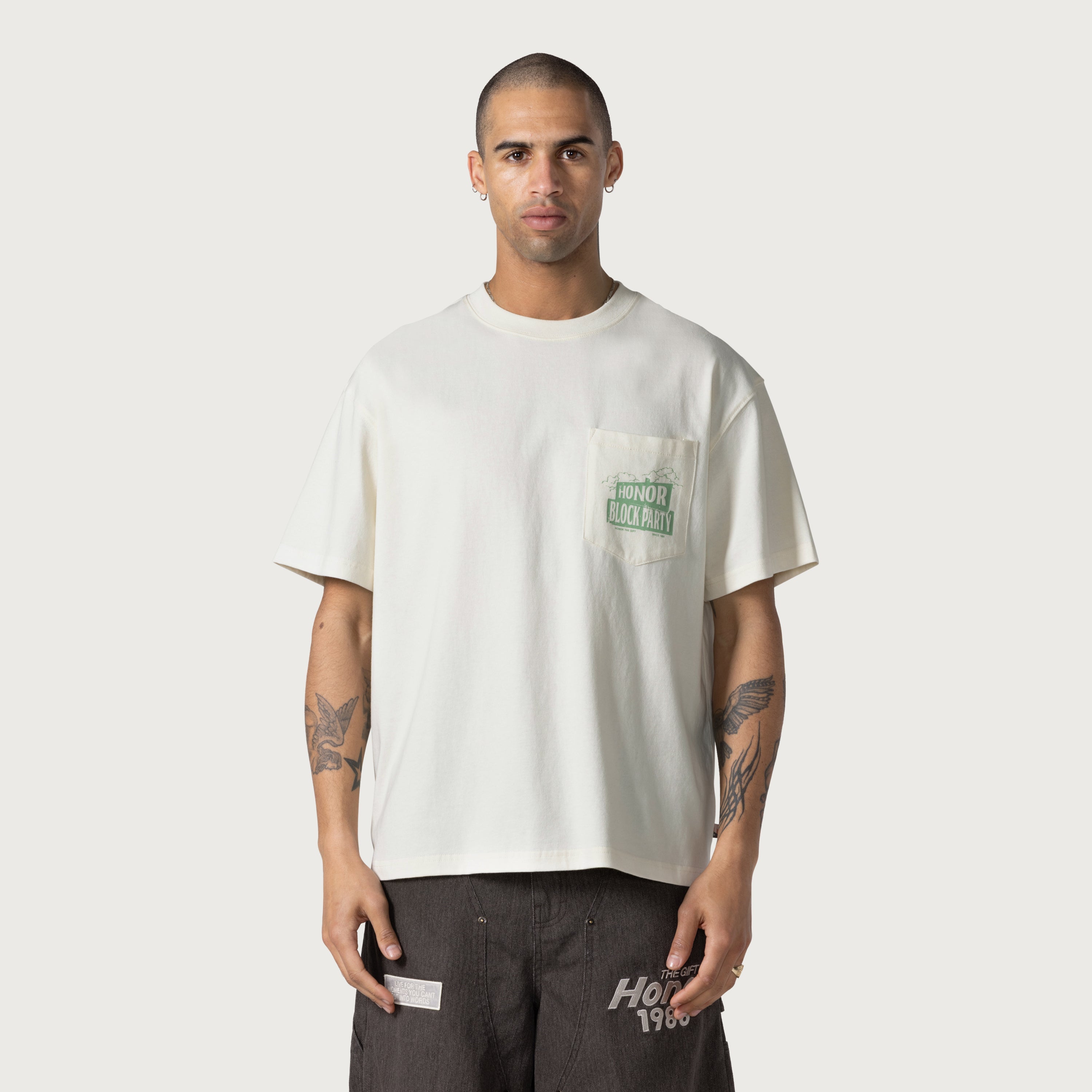88 Block T-Shirt - Bone