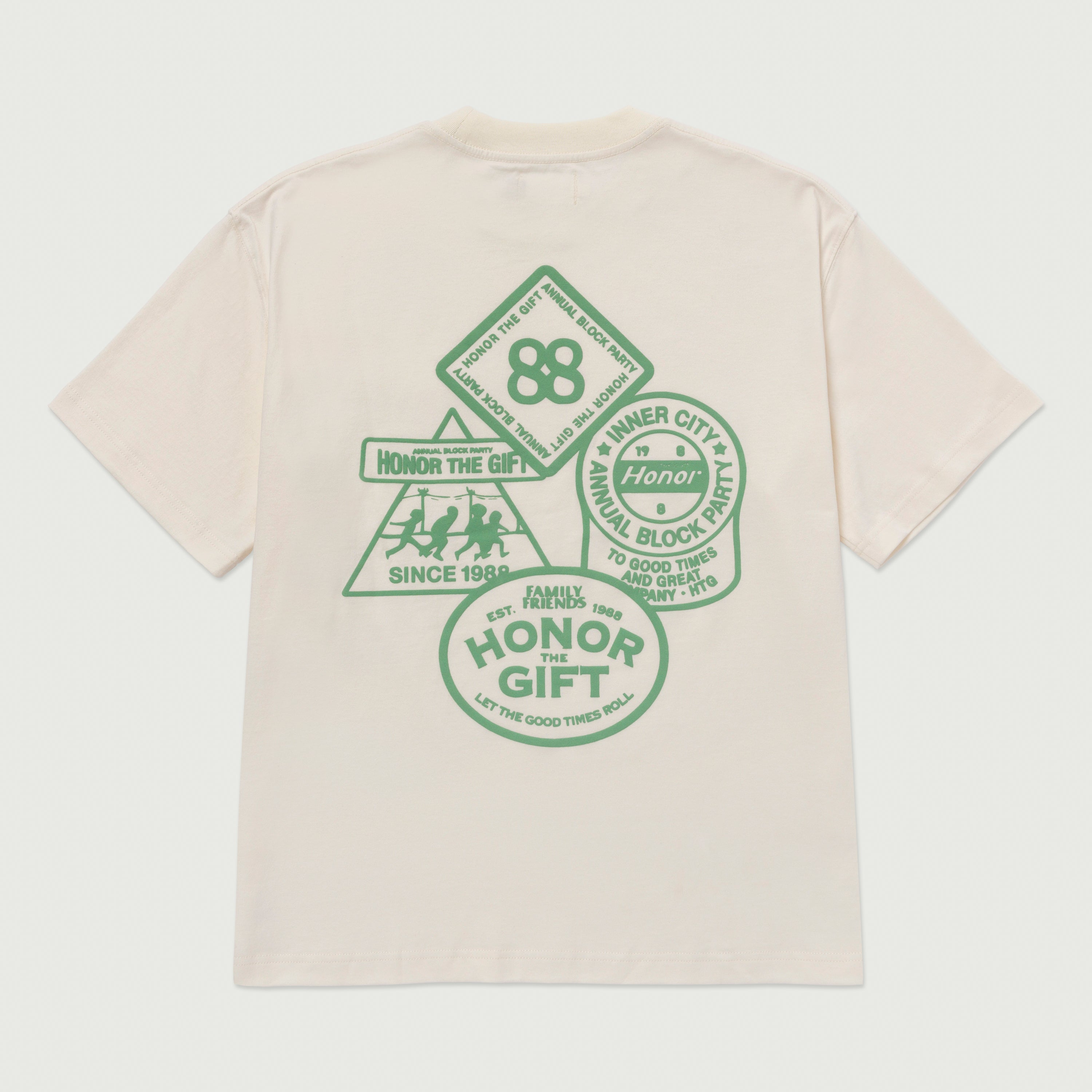 88 Block T-Shirt - Bone