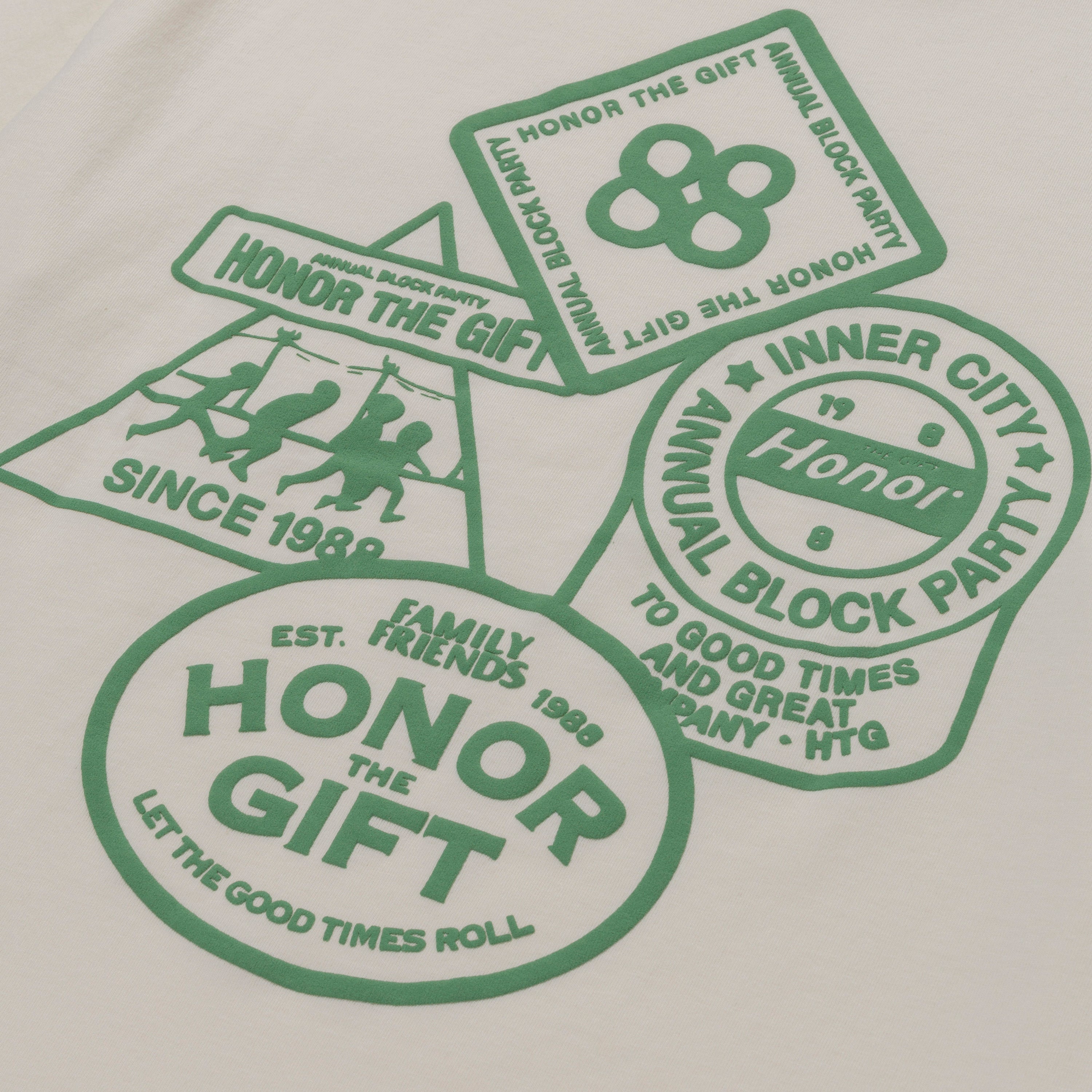 88 Block T-Shirt - Bone