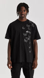 Black Embroidered Butterfly T-Shirt