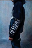 RHINESTONE STAR EAGLE HOODIE BLACK