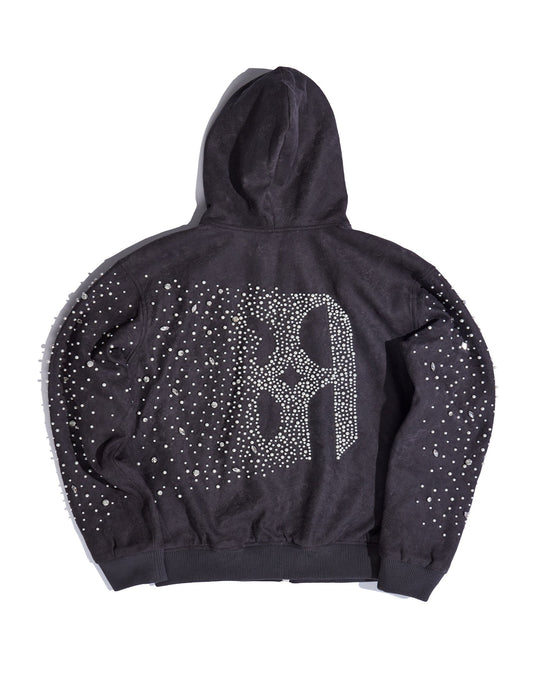 Cashew Blossom Pearl Zipper Hoodie