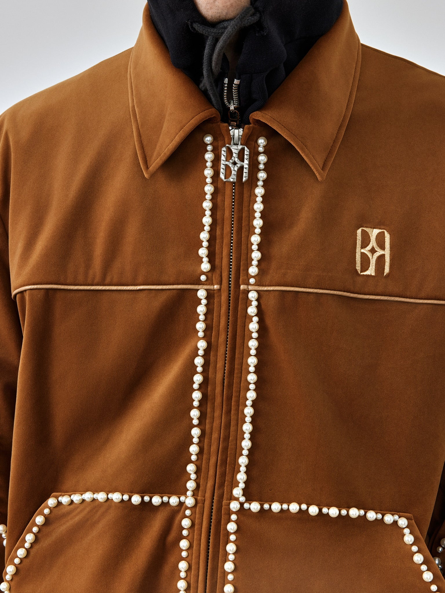 Flame Pearl Velvet Jacket