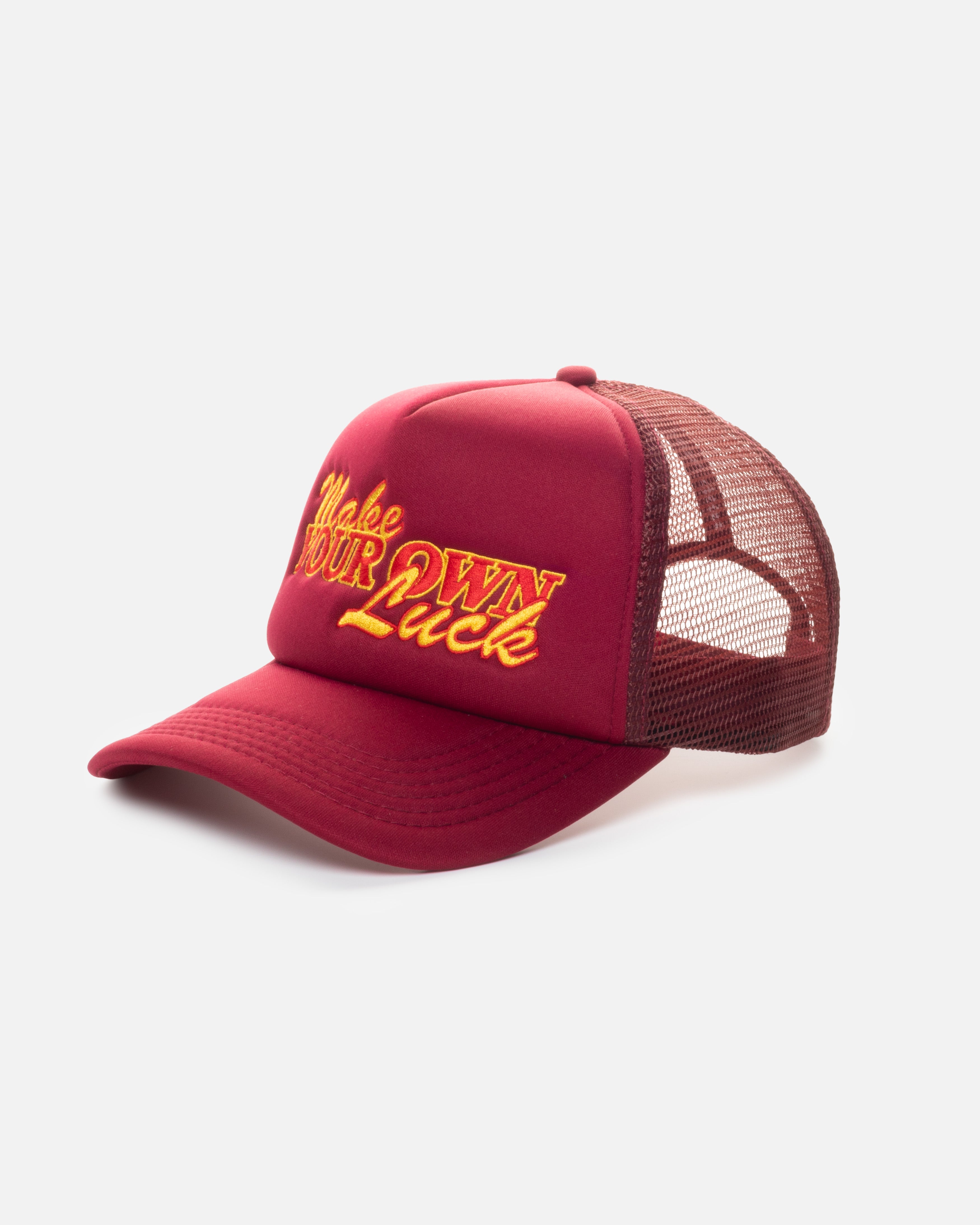 MAKE YOUR OWN LUCK TRUCKER (MAROON)