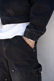 EPTM DENIM SHACKET - BLACK