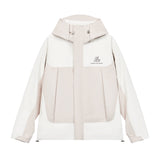 Colorblock Logo Windproof Jacket