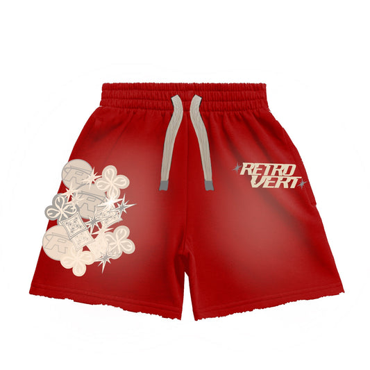 Cluster Patch Shorts Red