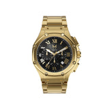 AM1001SS - AMBASSADOR POLISHED 18K GOLD / BLACK / SS BAND