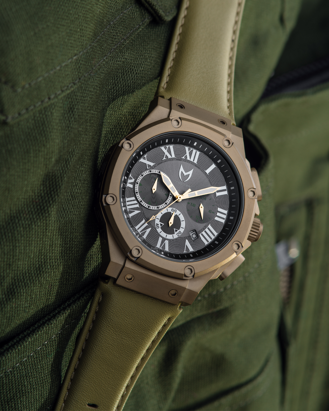 AM1020LB - AMBASSADOR KHAKI GOLD / BLACK / LEATHER