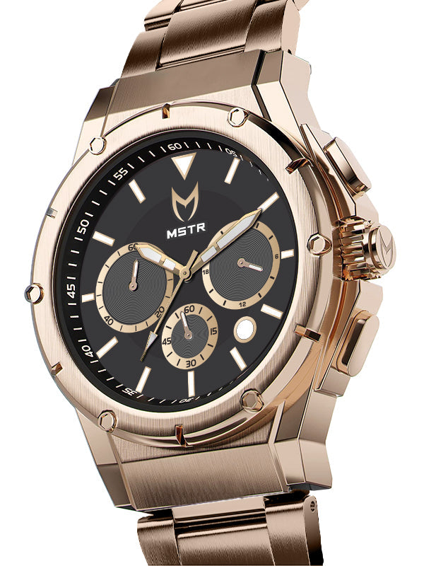 AM262SS - MK4 ROSE GOLD WATCH / BLACK / STEEL BAND