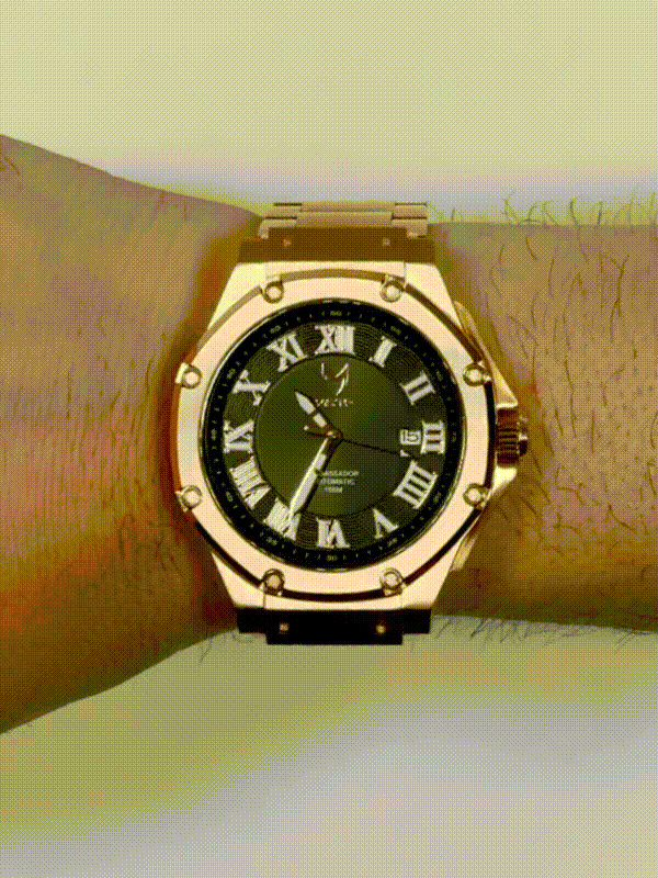 AM314SS - AUTOMATIC ROSE GOLD / STEEL BAND