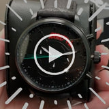 AV119AB - AVIATOR BLACK / BLACK / LEATHER BAND (ASTRO BOY)