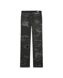 "Deteriorate" Grayscale Patched Boro Denim (Dirty Black)