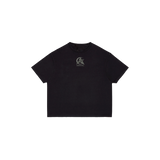 24' LOGO EMBROIDERED  TEE (DARK GREY ON BLACK)