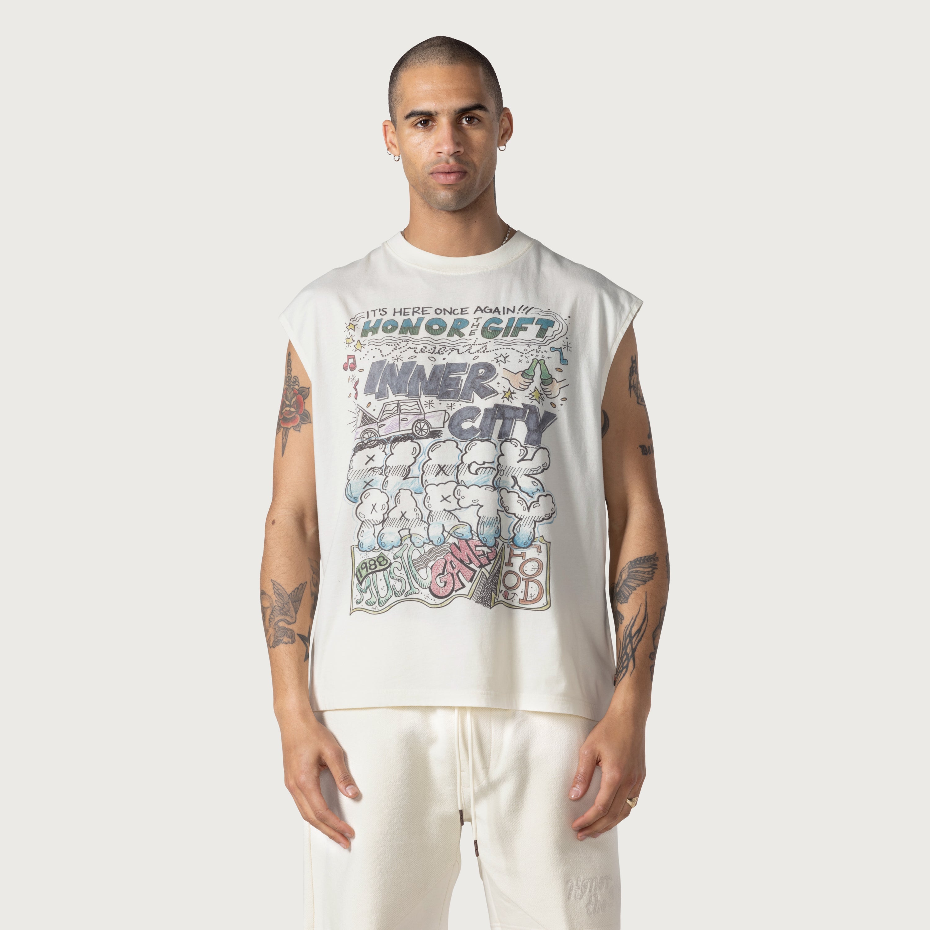 Block Party Cut-Off - Bone